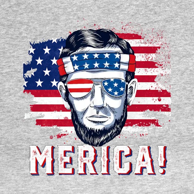4th Of July, MERICA Abraham Lincoln by Kribis